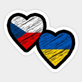 Czech support Ukraine Sticker